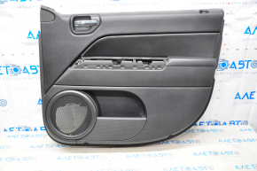 Door trim card front right Jeep Compass 11-16 black with black insert leather, rubber armrest