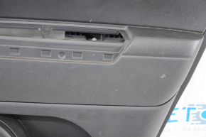 Door trim card rear right Jeep Patriot 11-17 black with black insert plastic, armrest rubber, scratches, for cleaning