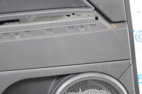 Door trim card rear left Jeep Patriot 11-17 black with black insert plastic, armrest rubber, scratches