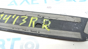 Door sill trim outer rear right Audi A4 B8 08-16 sedan, black, with chrome trim, broken guides, worn