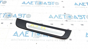 Door sill trim outer rear right Audi A4 B8 08-16 sedan, black, with chrome trim, broken guide