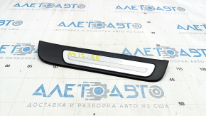 Door sill trim outer rear right Audi A4 B8 08-16 sedan, black, with chrome trim, worn