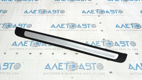 Door sill trim outer front right Audi A4 B8 08-16 sedan, black, with chrome trim, broken guides
