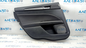 Door trim card rear left Ford Fusion mk5 17-20 black with black insert leather, armrest leather, molding gray, scratches
