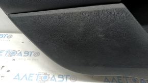 Door trim card rear left Ford Fusion mk5 17-20 black with black insert leather, armrest leather, molding gray, scratches