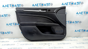 Door trim card front left Ford Fusion mk5 17-20 titanium, leather black, with backlight, with black insert, scratches