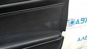 Door trim card front right Ford Fusion mk5 17-20 titanium, black leather, with backlight, with black insert, scratches, whitened plastic