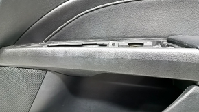 Door trim card front right Ford Fusion mk5 17-20 titanium, black leather, with backlight, with black insert, scratches, whitened plastic