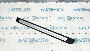 Door sill trim outer front left Audi A4 B8 08-16 sedan, black, with chrome trim, broken guides, worn