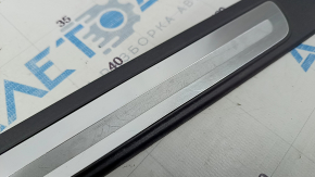 Door sill trim outer front left Audi A4 B8 08-16 sedan, black, with chrome trim, broken guides, worn