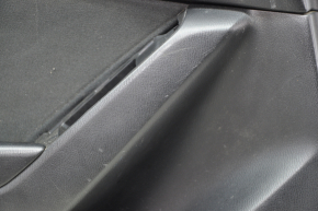 Door trim card rear left Mazda3 14-18 BM black with black insert cloth, armrest plastic, scratches