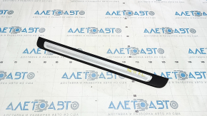 Door sill trim outer front left Audi A4 B8 08-16 sedan, black, with chrome trim, broken guides, worn