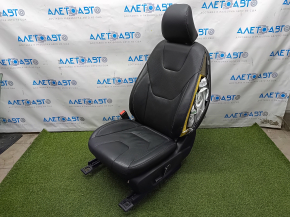 Driver's seat Ford Fusion mk5 17-20 without airbag, titanium, leather black, electric, heated, shot