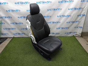 Passenger seat Ford Fusion mk5 17-20 without airbag, titanium, leather black, electric, heated, shot, tears