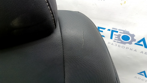 Passenger seat Ford Fusion mk5 17-20 without airbag, titanium, leather black, electric, heated, shot, tears