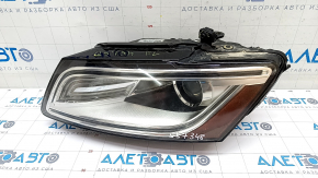 Headlight front left bare Audi Q5 8R 13-17 xenon, adaptive, broken mount, reflector defect