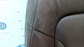 Driver's seat Audi Q5 8R 09-17 without airbag, electric, brown leather, heating and ventilation, dented, sagging, tear on the back