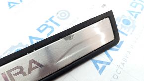 Door sill trim rear right outer Acura MDX 07-13 black, with chrome trim, corrosion