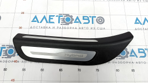 Door sill outer rear left Audi Q5 8R 13-16 hybrid black with chrome, scratches