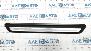 Door sill outer front right Audi Q5 8R 13-16 hybrid black with chrome, scratches, broken fastening