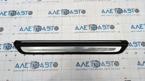 Door sill outer front left Audi Q5 8R 13-16 hybrid black with chrome, scratches, dent, broken fastening