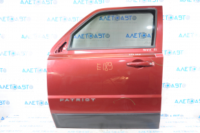 Door assembly front left Jeep Patriot 11-17 red PRP, scratches on glass