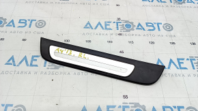 Door sill trim outer rear left Audi A4 B8 08-16 sedan, black, with chrome trim, worn