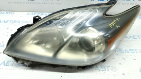 Headlight front left Toyota Prius 30 13-15 halogen, plug-in, sand, for polishing