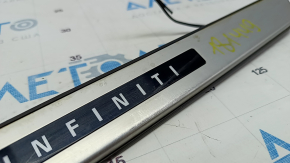Door sill trim front right Infiniti QX30 17-19 with chrome, chip cut off, worn