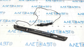 Door sill trim front right outer Infiniti QX30 17- with chrome, with backlight, worn, bump