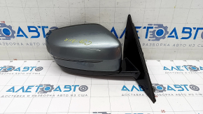 Side mirror right BMW 5 G30 17-23 5 pins, BSM, heated, turn signal, gray C2Y