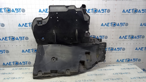 Fuel tank guard assembly Toyota Prius 30 10-15 2 parts dented, broken fastening, tear, abrasions