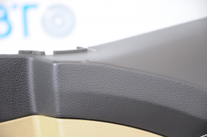 Door trim card front right Hyundai Elantra UD 11-13 prerest beige, insert leather with perforation, armrest leather. scratches, torn armrest