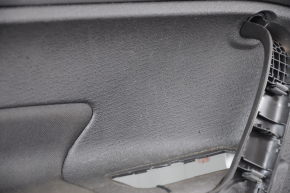 Door trim card front left Ford Fiesta 11-19 black plastic, armrest cloth, no handle cover, scratches