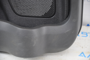 Door trim card front left Ford Fiesta 11-19 black plastic, armrest cloth, no handle cover, scratches