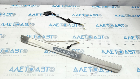 Door sill trim outer front right Nissan Pathfinder 13-20 chrome with backlight, bumpers