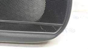 Door trim card rear left VW Passat b8 16-19 USA black leather with dark gray wood trim, scratches