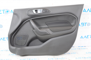 Door trim card front right Ford Fiesta 11-19 black plastic, armrest cloth, scratches