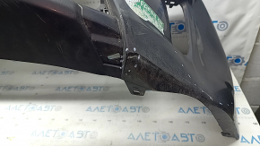 Front bumper bare Toyota Prius 30 13-15 rest, graphite, dented, tear, pressed, fracture crepe, scratches