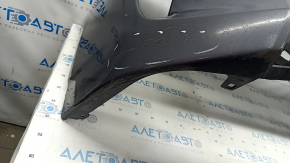 Front bumper bare Toyota Prius 30 13-15 rest, graphite, dented, tear, pressed, fracture crepe, scratches