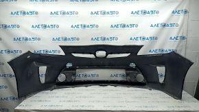 Front bumper bare Toyota Prius 30 13-15 rest, graphite, dented, tear, pressed, fracture crepe, scratches