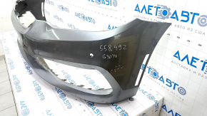 Bare front bumper BMW 5 G30 17-20 for parking sensors, gray C2Y, dents, scratches