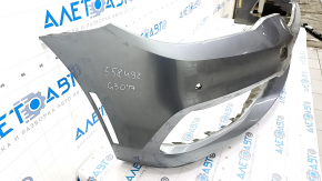 Bare front bumper BMW 5 G30 17-20 for parking sensors, gray C2Y, dents, scratches