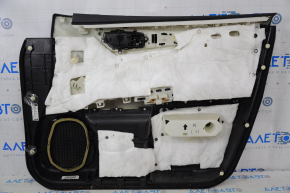 Door trim card front left Nissan Pathfinder 13-20 black with black insert cloth, armrest cloth, molding black gloss, scratches, for dry cleaning