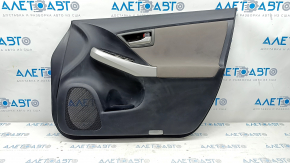 Door trim card front right Toyota Prius 30 10-15 black, gray fabric insert, scratches