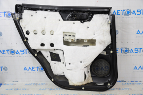 Door trim card rear right Nissan Pathfinder 13-20 black with black insert cloth, armrest cloth, scratches, for dry cleaning