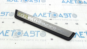 Door sill trim outer rear right Nissan Pathfinder 13-20 black with chrome, worn