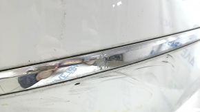 Bare rear bumper VW Passat b8 16-19 USA with moldings, white, crack on molding, scratches