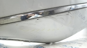 Bare rear bumper VW Passat b8 16-19 USA with moldings, white, crack on molding, scratches