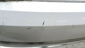 Bare rear bumper VW Passat b8 16-19 USA with moldings, white, crack on molding, scratches